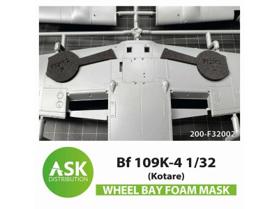 Bf 109K-4 Wheel bays - FOAM flexibel express fit mask for Kotare 