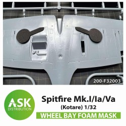 Spitfire Mk.I/Ia/Va Wheel bays - FOAM flexibel express fit mask for Kotare 