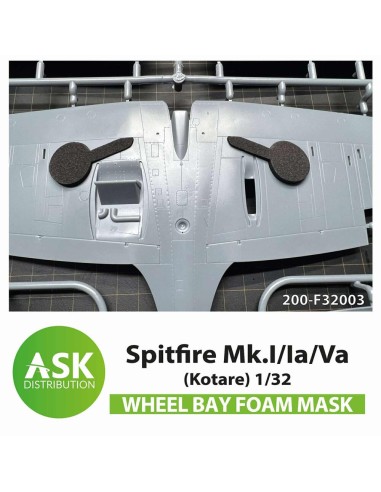 Spitfire Mk.I/Ia/Va Wheel bays - FOAM flexibel express fit mask for Kotare 