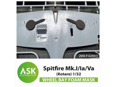 Spitfire Mk.I/Ia/Va Wheel bays - FOAM flexibel express fit mask for Kotare 