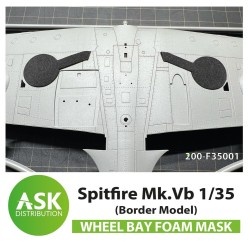 Spitfire Mk.Vb Wheel bays - FOAM flexibel express fit mask for Border Model 