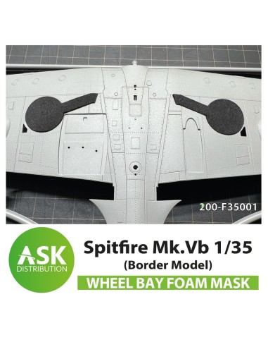 Spitfire Mk.Vb Wheel bays - FOAM flexibel express fit mask for Border Model 