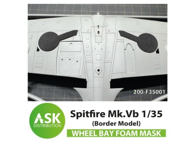 Spitfire Mk.Vb Wheel bays - FOAM flexibel express fit mask for Border Model 