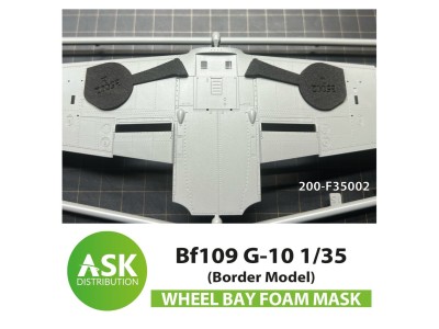 Bf 109G-10 Wheel bays - FOAM flexibel express fit mask for Border Model 
