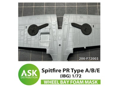 Spitfire PR Type A/B/E wheel bay FOAM flexibel mask for IBG 