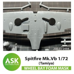 Spitfire Mk.Vb wheel bay FOAM flexibel mask for Tamiya 