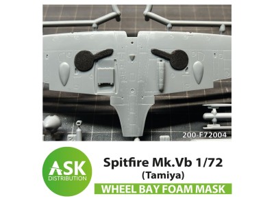Spitfire Mk.Vb wheel bay FOAM flexibel mask for Tamiya 