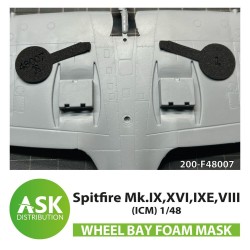 Spitfire Mk.IX, XVI, IXE, VIII FOAM flexibel wheel bay mask for ICM 