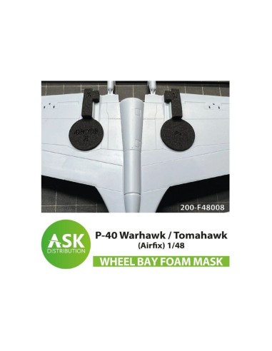 P-40 Warhawk / Tomahawk  FOAM flexibel wheel bay mask for Airfix 