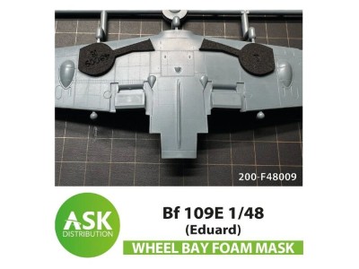 Bf 109E FOAM flexibel wheel bay mask for Eduard 
