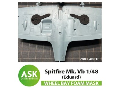 Spitfire Mk.XII  FOAM flexibel wheel bay mask for Airfix 