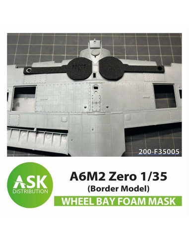 A6M2 Zero Wheel bays - FOAM flexibel express fit mask for Border Model 