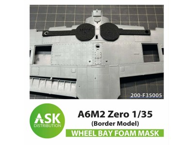 A6M2 Zero Wheel bays - FOAM flexibel express fit mask for Border Model 