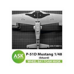 P-51D Mustang  FOAM flexibel wheel bay mask for Eduard 