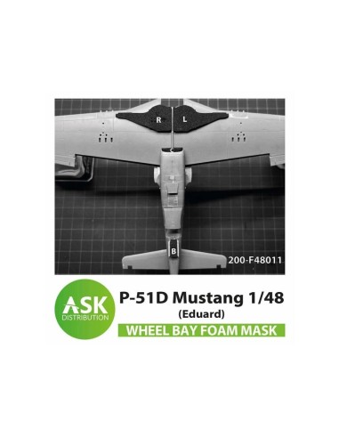 P-51D Mustang  FOAM flexibel wheel bay mask for Eduard 