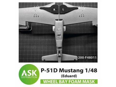 P-51D Mustang  FOAM flexibel wheel bay mask for Eduard 