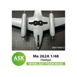 Me 262A  FOAM flexibel wheel bay and engine intake mask for Tamiya 