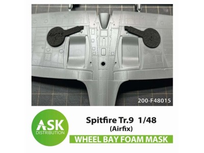 Spitfire Tr.9  FOAM flexibel wheel bay mask for Airfix 