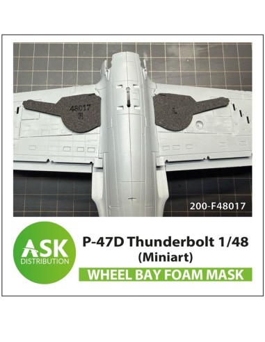 P-47 Thunderbolt FOAM flexibel wheel bay mask for Miniart 