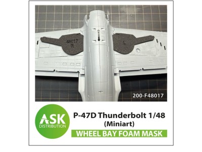 P-47 Thunderbolt FOAM flexibel wheel bay mask for Miniart 