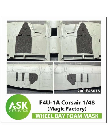 F4U-1A Corsair FOAM flexibel wheel bay mask for Magic Factory 