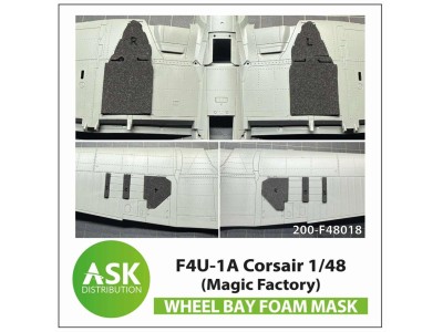 F4U-1A Corsair FOAM flexibel wheel bay mask for Magic Factory 