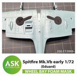 Spitfire Mk.Vb wheel bay FOAM flexibel mask for Eduard 