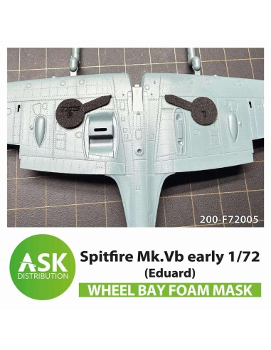 Spitfire Mk.Vb wheel bay FOAM flexibel mask for Eduard 