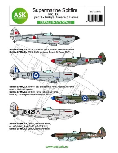 Spitfire Mk.IXc and Mk.IXe part 1 - Greece, Türkiye, Burma 