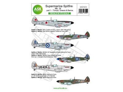 Spitfire Mk.IXc and Mk.IXe part 1 - Greece, Türkiye, Burma 