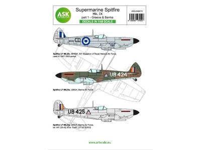 Spitfire Mk.IXc and Mk.IXe part 1 - Greece, Burma (limited edition) 