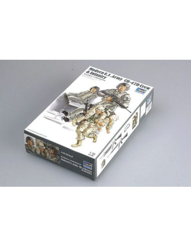 Modern U.S. Army CH-47D Crew & Infantry 