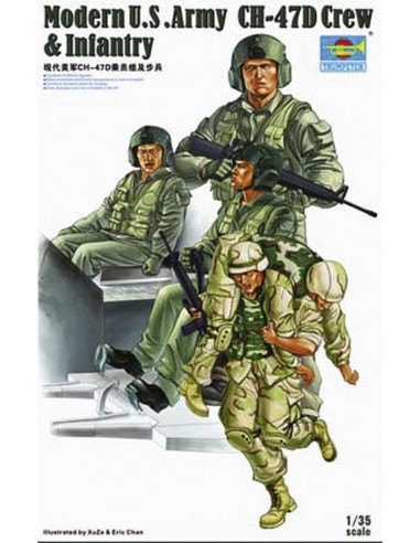 Modern U.S. Army CH-47D Crew & Infantry 