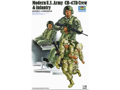 Modern U.S. Army CH-47D Crew & Infantry 