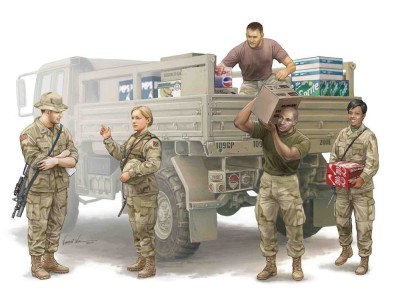 Modern U.S. soldiers - Logistics Supply 