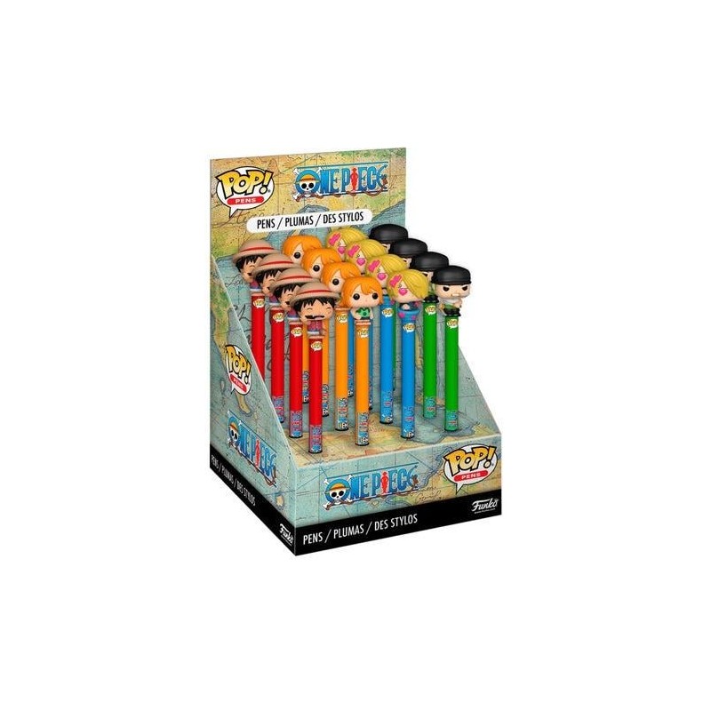 ONE PIECE - Pen Toppers Dislay Funko POP (Box 16 Pcs)
