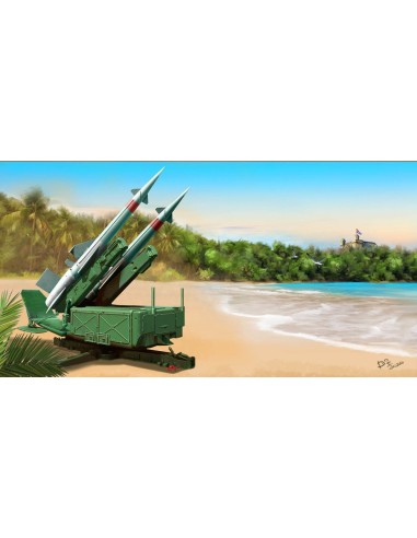 Soviet 5P71 Launcher with 5V27 Missile Pechora (SA-3B Goa) Rounds Loaded 