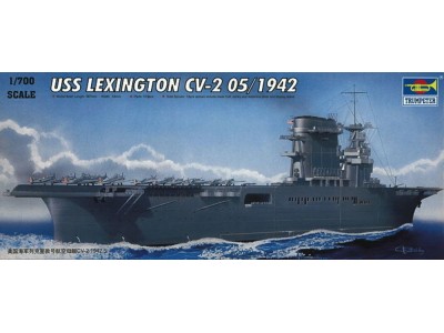 USS Lexington CV-2 05/1942 mit Flugzeugen und Wasserfläche!!!! 