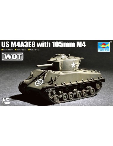 US M4A3E8 with 105mm M4 