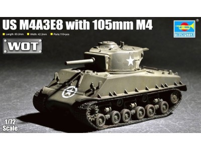US M4A3E8 with 105mm M4 