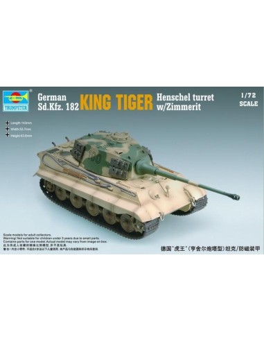 King Tiger Henschel Turret w/Zimmerit 