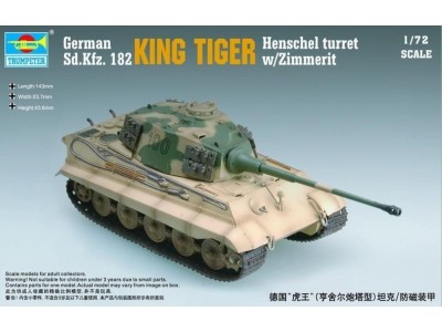 King Tiger Henschel Turret w/Zimmerit 