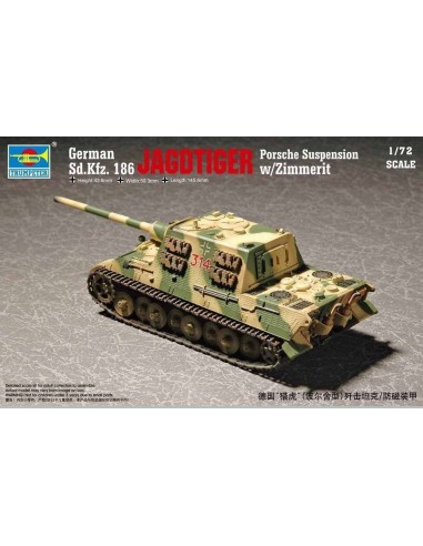 German Sd.Kfz 186 Jgdtiger wZimmerit Porsche gear 
