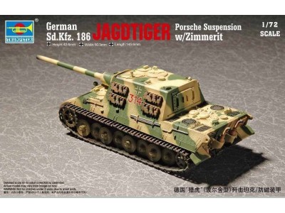 German Sd.Kfz 186 Jgdtiger wZimmerit Porsche gear 
