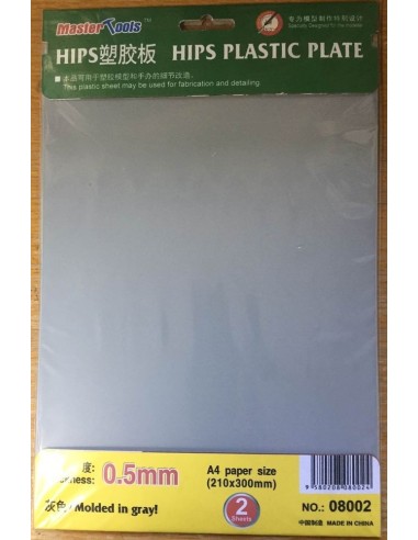 HIPS 0,5mm plastic sheet(210mmx300mmx2pc 