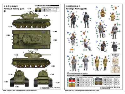 KV-1 1942 Simplified Turret Tank w/Tank Crew 