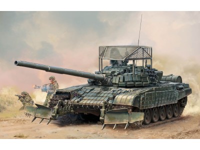 Russian T-72B1 with KTM-6 & Grating Armour 