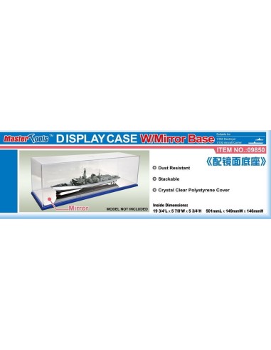 Display Case w/Mirror Base 501x149x146mm WxL 
