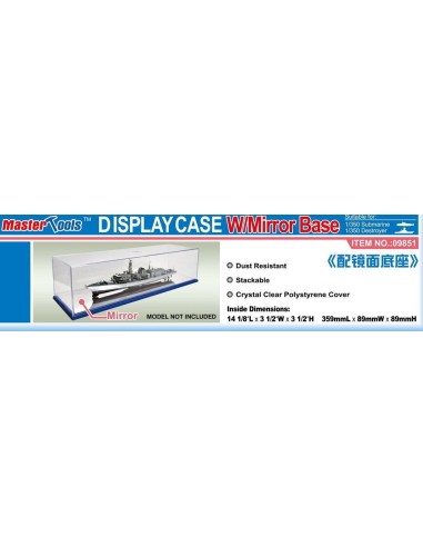 Display Case w/Mirror Base 359x89x89mm WxL 