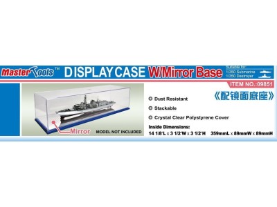 Display Case w/Mirror Base 359x89x89mm WxL 